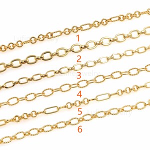 18K Gold Filled Paperclip Chain Necklace,Dainty Oval Chain,Gold Twist Chain Necklace,Layering Necklace,DIY Jewelry Making Supply