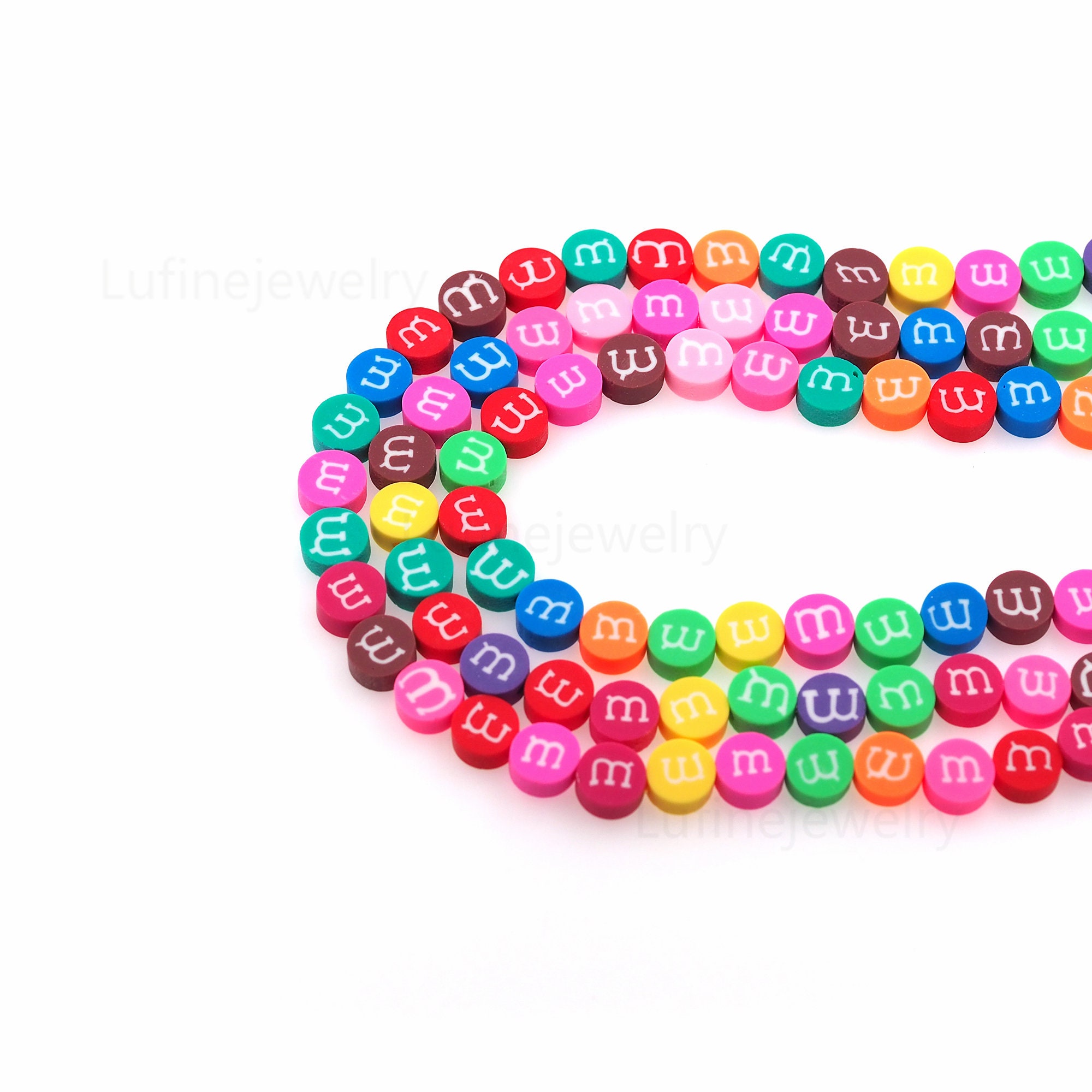 190Pcs Polymer Clay M Bead, Bracelet Beads, Cute Rainbow Beads, Kids Beads,  Craft Jewelry, Diy Jewelry Supply(10mm - Yahoo Shopping