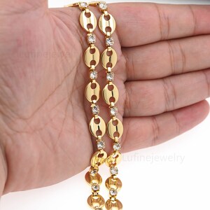 18k Gold Filled CZ Chain Necklace,Oval Chain,Pig Nose Necklace,DIY Jewelry Making Supply(9x11.5mm)