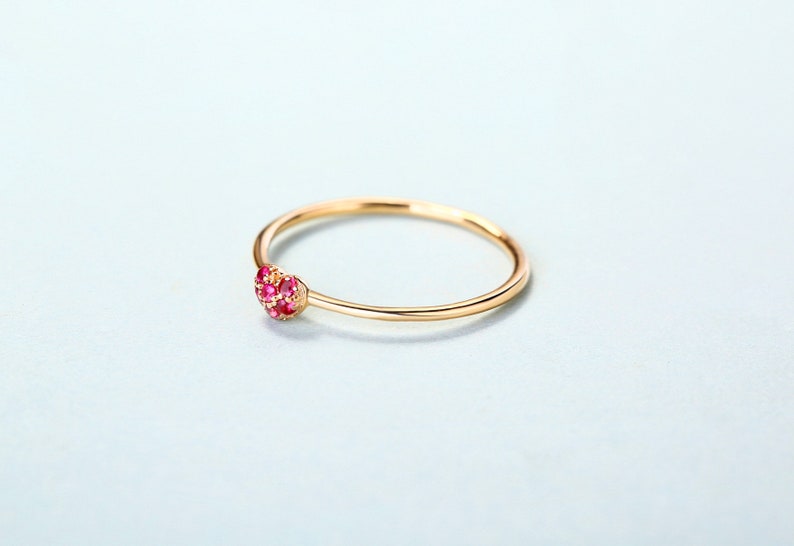 14k gold ring Solid 14k gold round cut natural ruby ring ruby ring gemstone ring