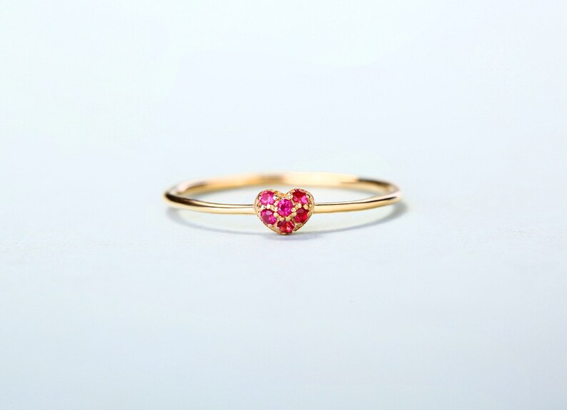 14k gold ring Solid 14k gold round cut natural ruby ring ruby ring gemstone ring