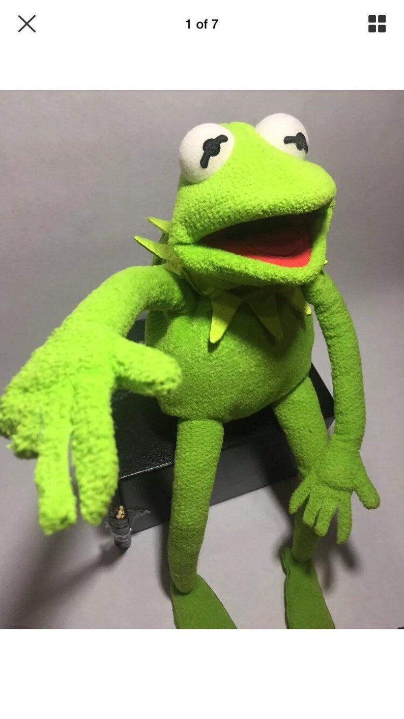 Kermit the frog hand puppet READ DESCRIPTION | Etsy