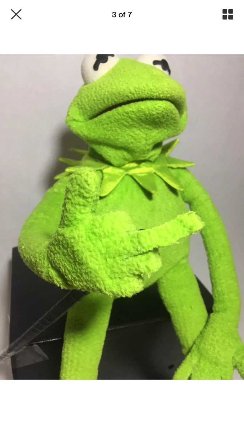 Kermit the frog hand puppet READ DESCRIPTION | Etsy