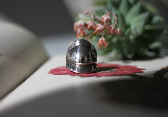 Sterling Silver Shield ring (solid)  unisex - image 1