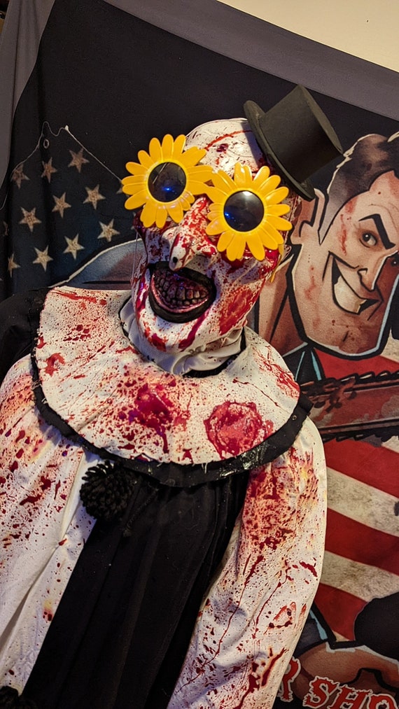 Costume Terrifier Con Maschera E Occhiali - Clown Horror Per Adulti E Bambini