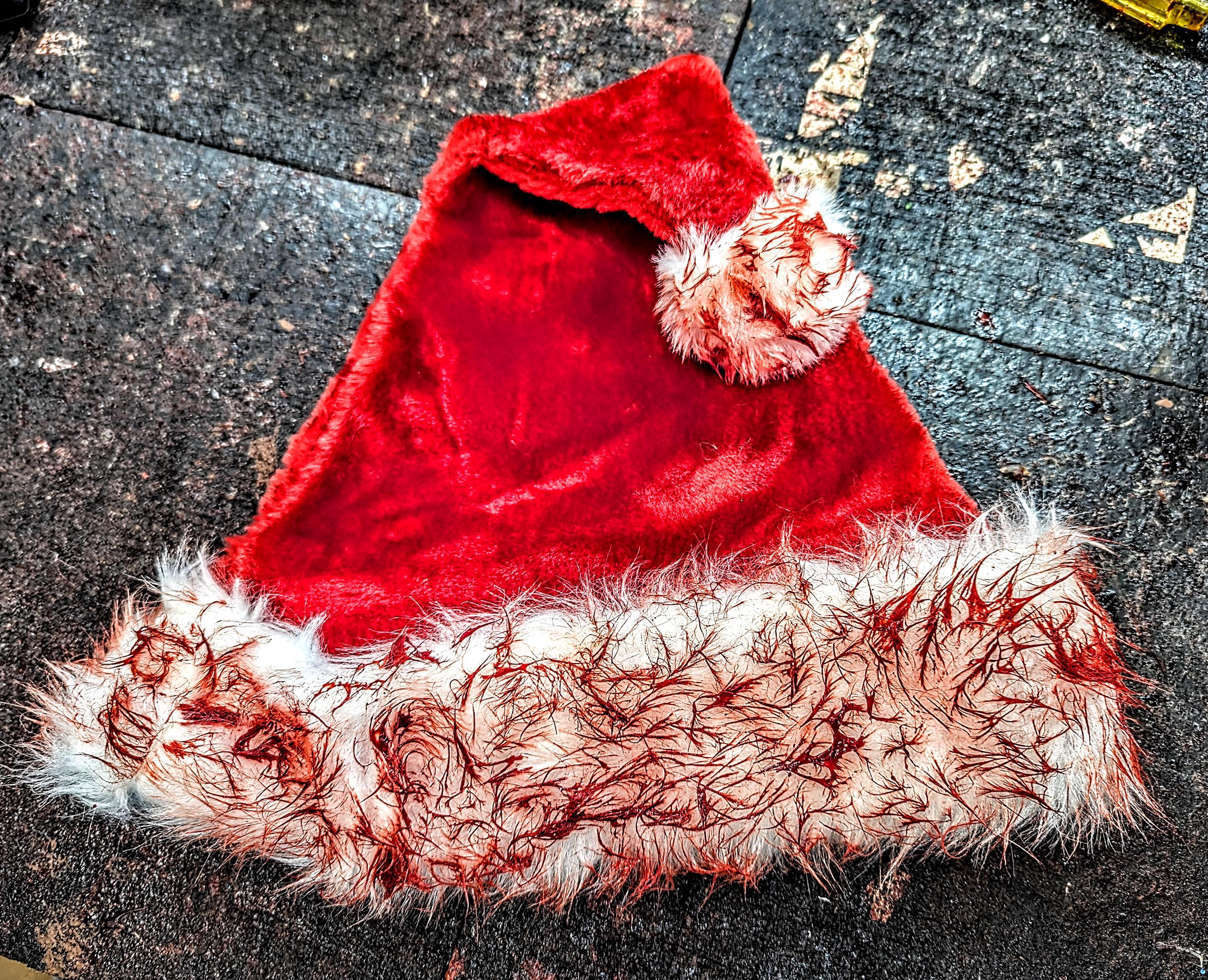 Creepy BLOODY Santa Hat - Etsy