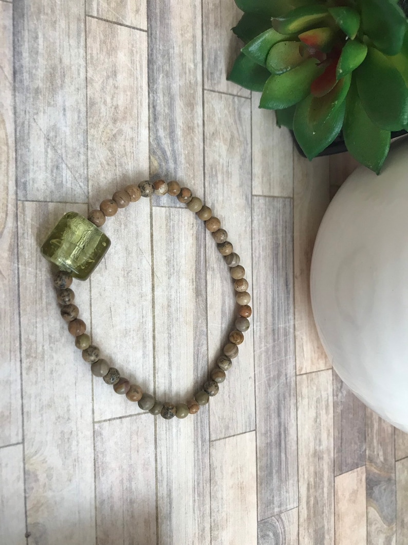 black agate beads Stretch bracelets statment focals tigers eye jasper