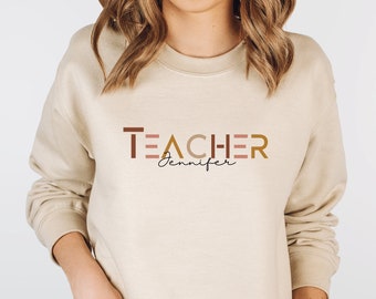 personalisierbares Sweatshirt Teacher , Lehrer, Minimalistisch, Edel, Schönes Geschenk