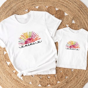 Mama und Mini Partnerlook, Geschenk zu Muttertag, Geburt, Geburtstag, Nachhaltige T-Shirts, 100% Biobaumwolle, Nachhaltig Fair Kleidung Bild 1