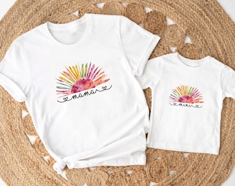 Mama und Mini Partnerlook, Geschenk zu Muttertag, Geburt, Geburtstag, Nachhaltige T-Shirts, 100% Biobaumwolle, Nachhaltig Fair Kleidung