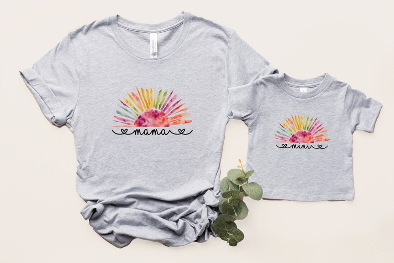 Mama und Mini Partnerlook, Geschenk zu Muttertag, Geburt, Geburtstag, Nachhaltige T-Shirts, 100% Biobaumwolle, Nachhaltig Fair Kleidung Bild 5