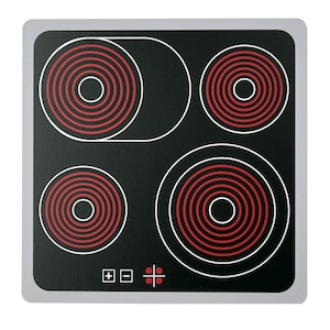 Autocollant pour meubles d'intérieur Witzel Wutz | Plaque de cuisson vitrocéramique 30 x 30 cm pour cuisine de jeu DIY