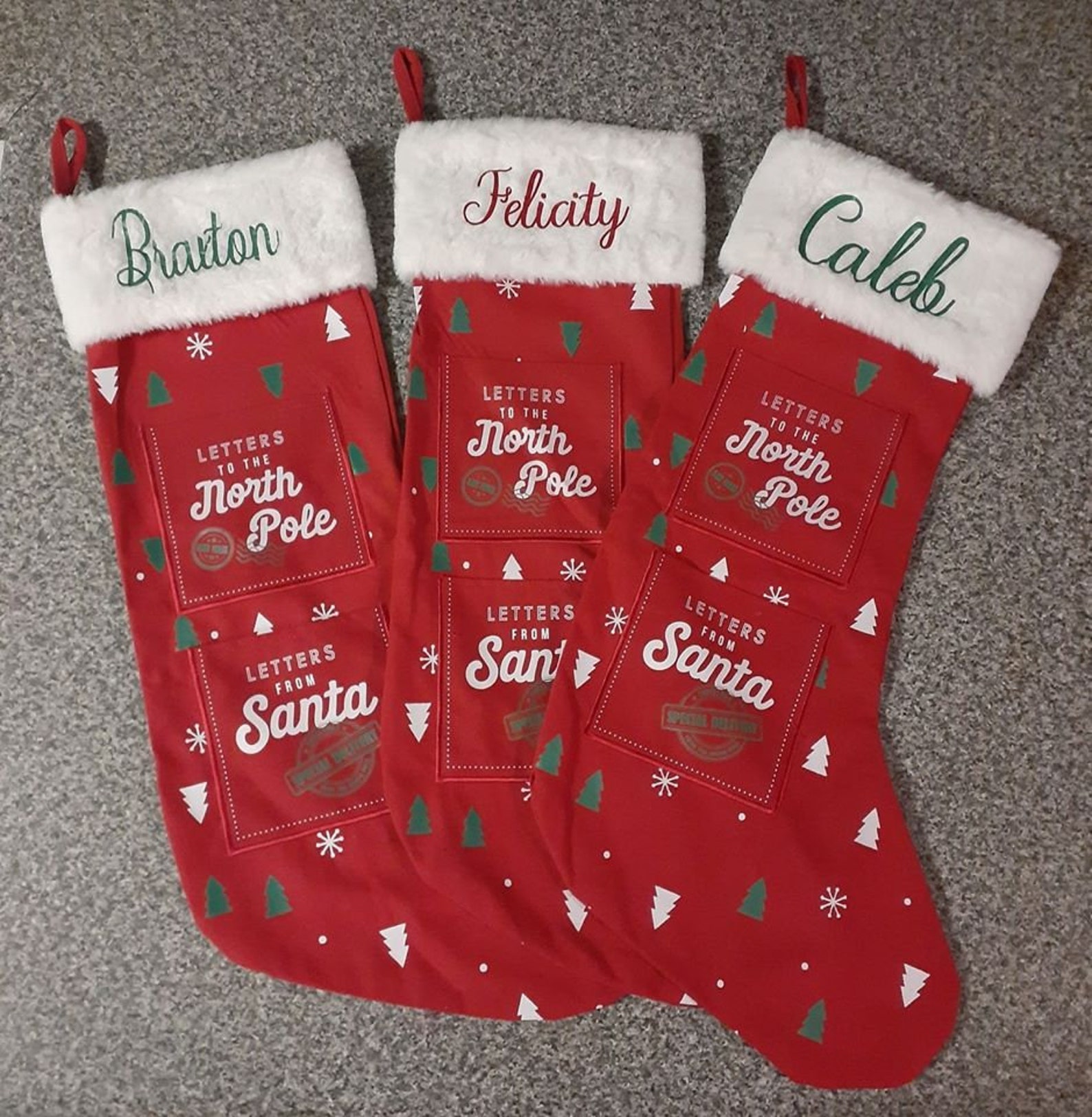 Personalised Christmas Stocking Santa Stocking Letters to Etsy