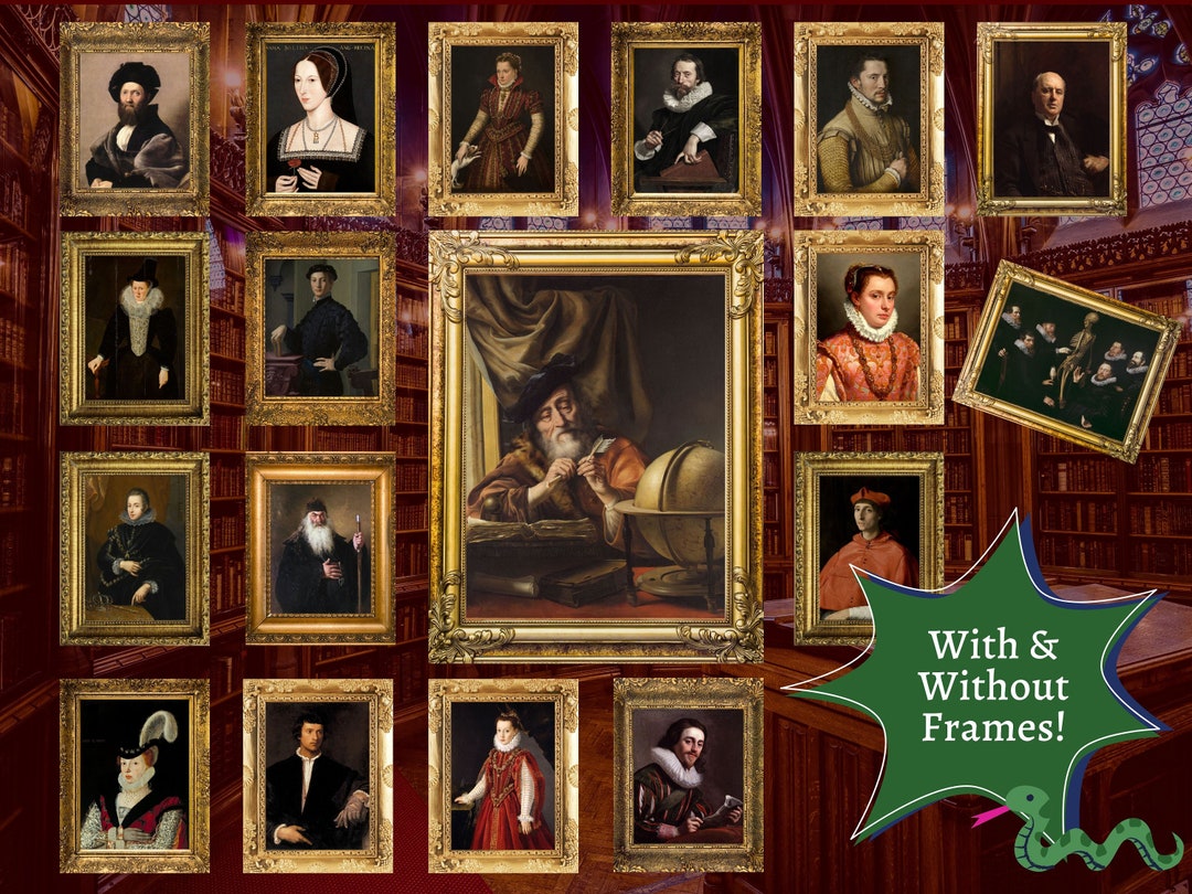 Wizards and Witches Portaits W/gold Frame Prints, Magical , Gallery ...