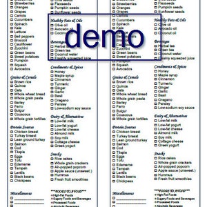 Dieta para pancreatite crônica Lista de alimentos para compras na mercearia para impressão 2 em 1 PDF