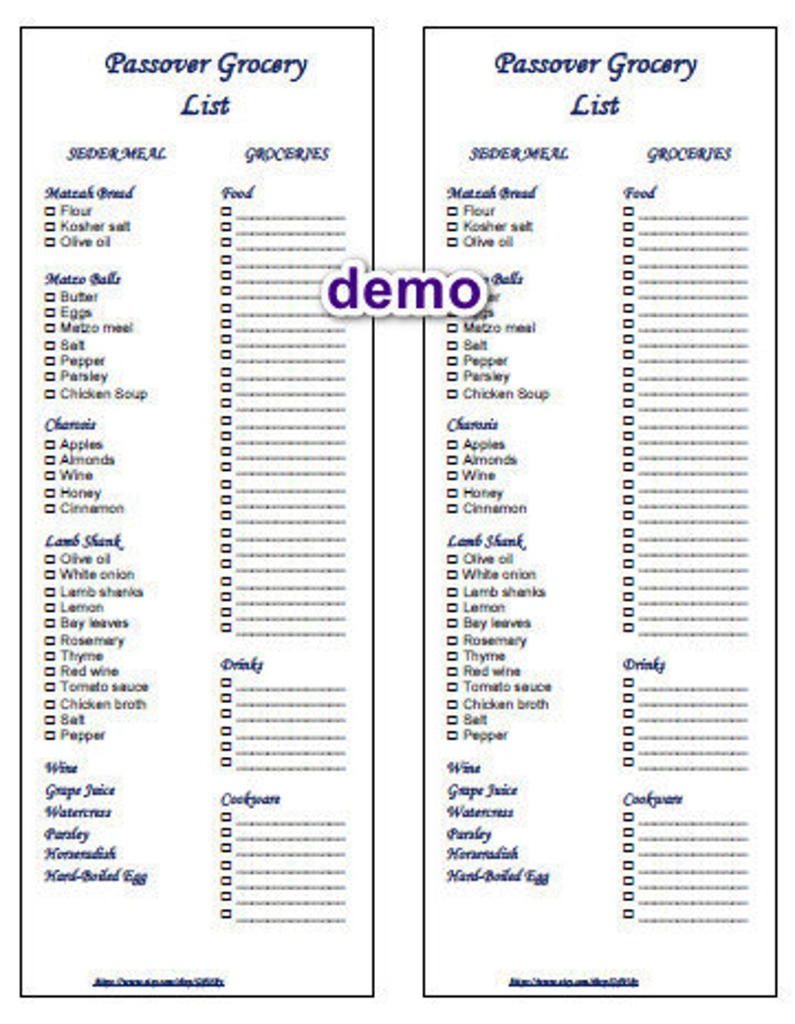Passover Grocery List Kosher Food List Grocery List T vrogue.co