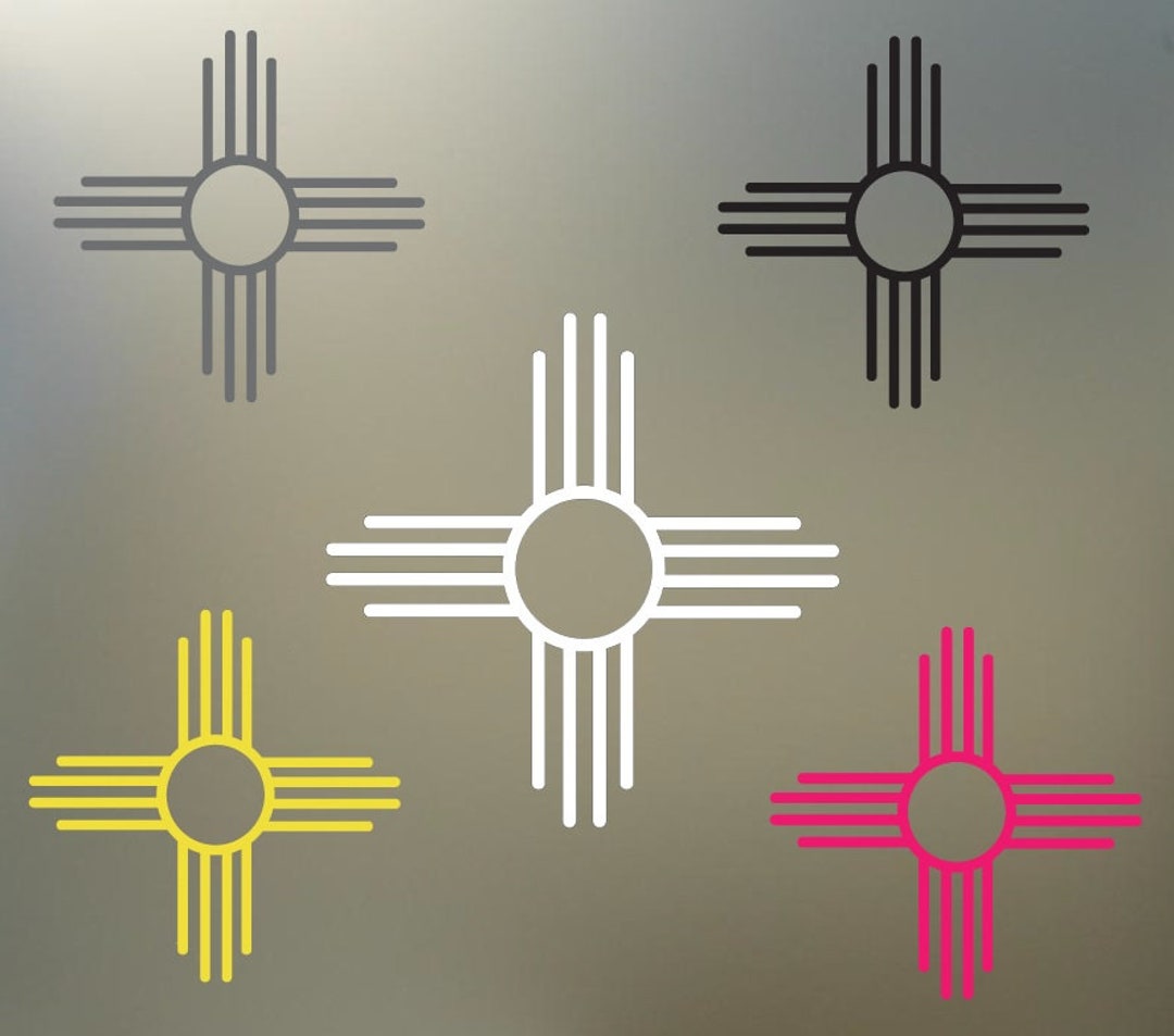 Two 3 ZIA Custom Decal Sticker for Your Car Computer Helmet Any Hard Surface New Mexico State