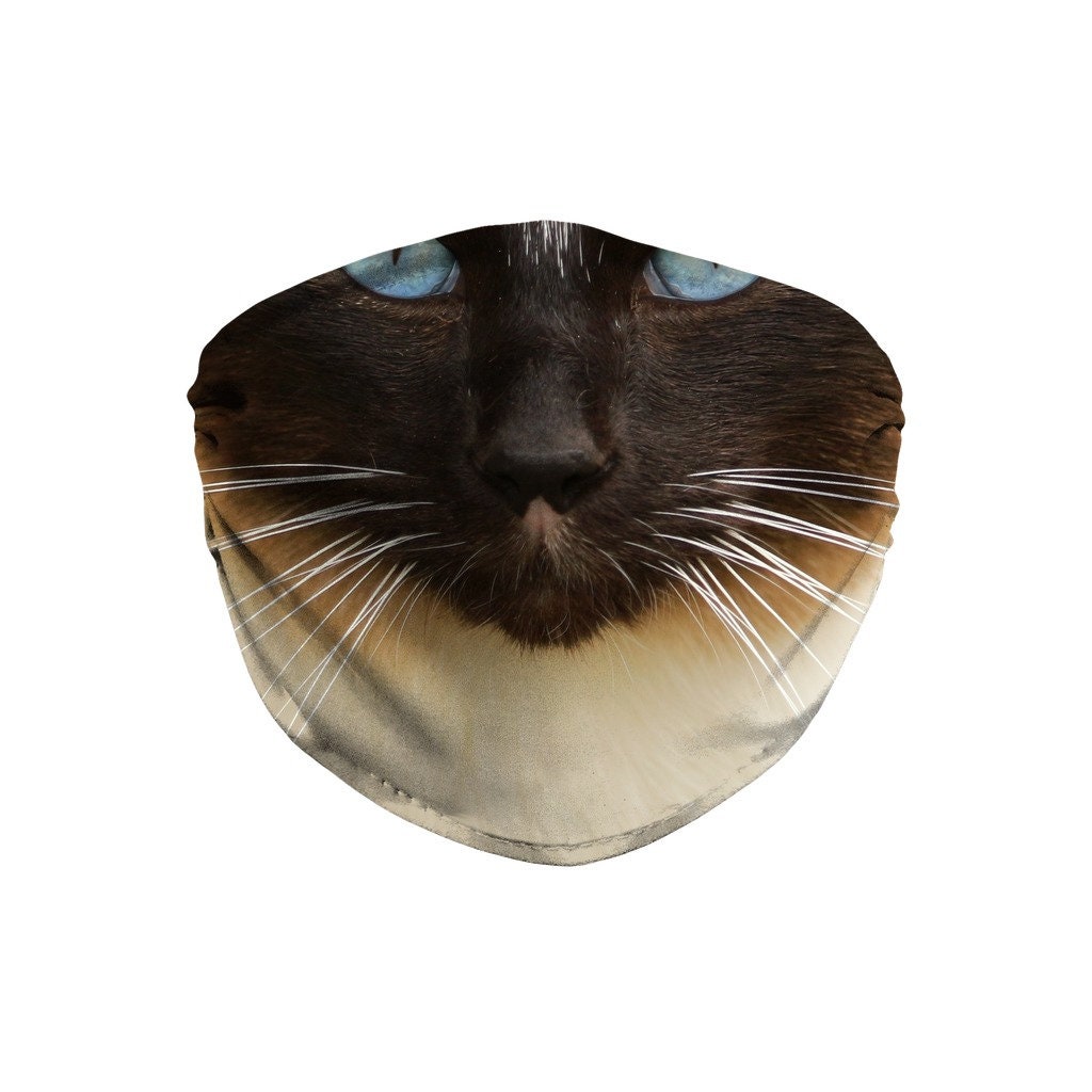 Siamese Cat Face Mask With 5 Layers PM2.5 Carbon Filter Etsy