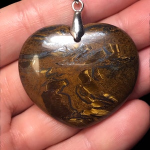Natural Tigers Eye Pendant Necklace