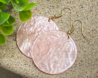 Pearl Pink Drop Earrings