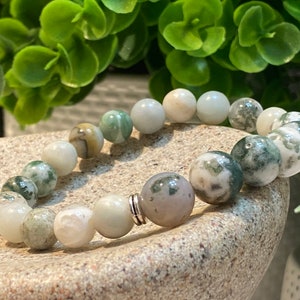 Unisex Moss Agate Bracelet