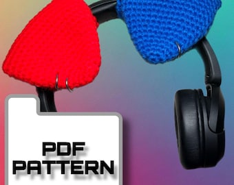PATRÓN - Accesorio para auriculares con orejas de cachorro de crochet