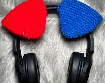 Orejas de cachorro de crochet para auriculares