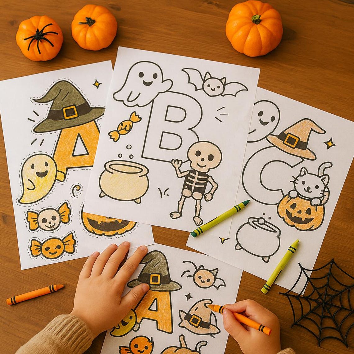 Colorig Riddles Halloween ABC Activity Book | Coloring & Riddles (PDF) - Etsy