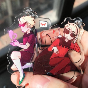 The Striders | Homestuck Acrylic Keychain Charms (Dave & Dirk Strider)