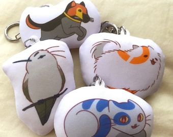Droides de Star Wars como animales / Llaveros de peluche blandos y esponjosos (R2D2 / Artoo, BB8, D-O, Chopper)