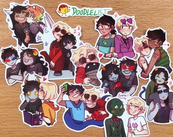 Homestuck Ships Sticker Set (Pack of 9 stickers)