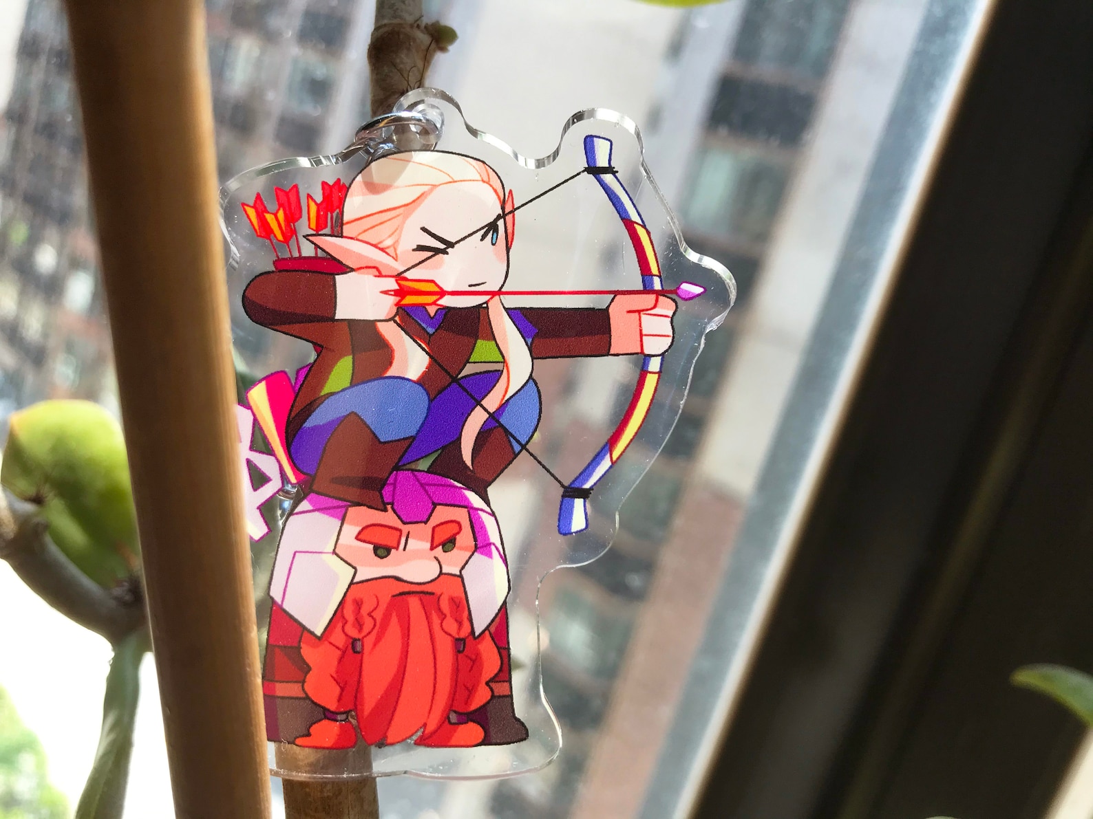 Legolas and Gimli (Gigolas) | Acrylic Keychain Charm
