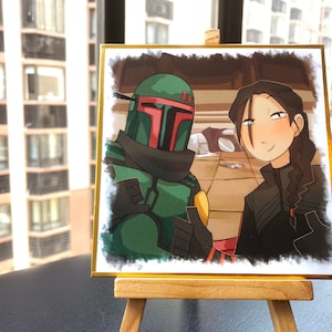 Boba Fett and Fennec Shand (and Din) Frat Bros Selfie | The Book of Boba Fett Shikishi Board