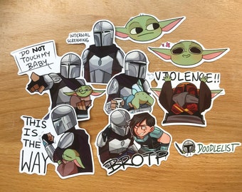 Mandalorian-klistermärkesset 1 (8-pack)