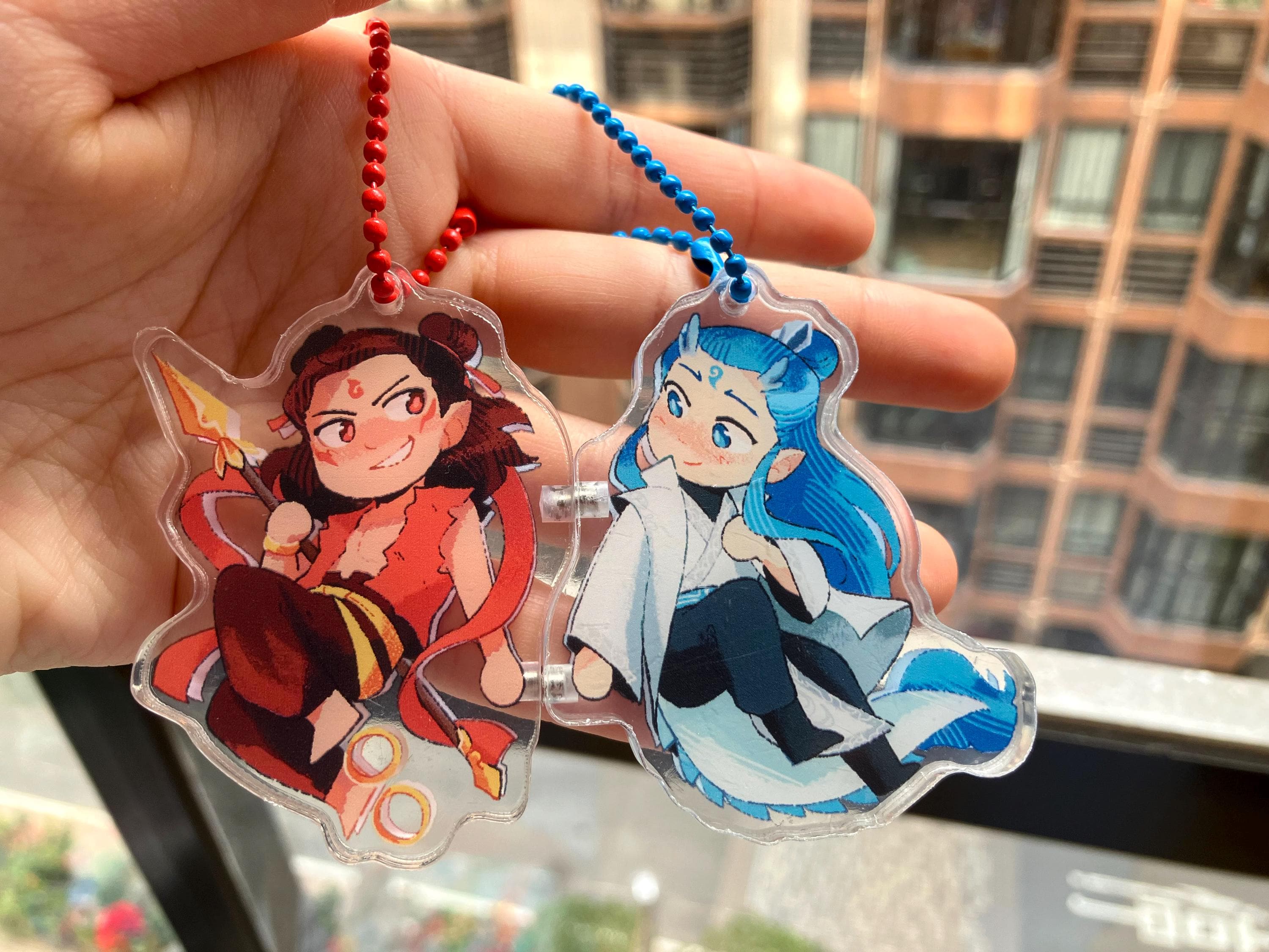 Nezha and Ao Bing (oubing) Magnetic Acrylic Keychains - Etsy