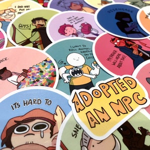 DND Funny Sticker Sets (3 Sets of 8 Stickers)