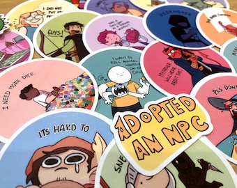 DND Funny Sticker Sets (3 Sets of 8 Stickers)