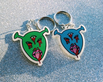 GLOW In The DARK Blood of My Enemies Keychain