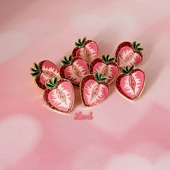 Berry Pink Future Enamel Pin