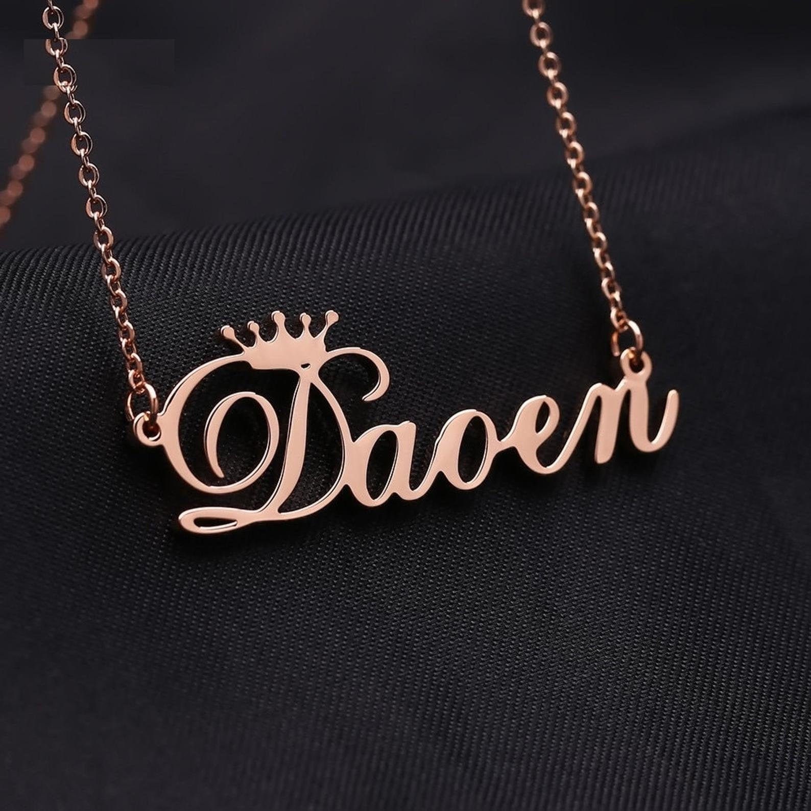 Crown Crown Necklace Name Necklace Name 