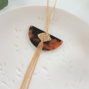 Collier Sautoir Doré à 7 Rangs De Chaînes - Longueur 42 Cm - État Occasion Bon