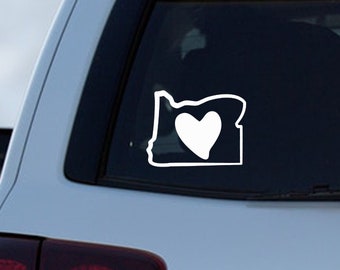 Oregon Heart Sticker Car//Laptop Forest Decal Vinyl Window Graphic