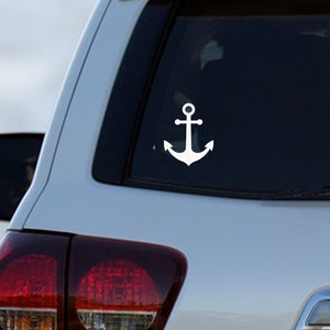 Anchor- Vinyl Decal, Vinyl Sticker - Car Decal, Laptop Decal, Window or Bumper Sticker, Water Bottle