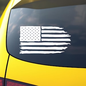 US Flag- Vinyl Decal, Vinyl Sticker - Car Decal, Laptop Decal, Window or Bumper Sticker, Water Bottle