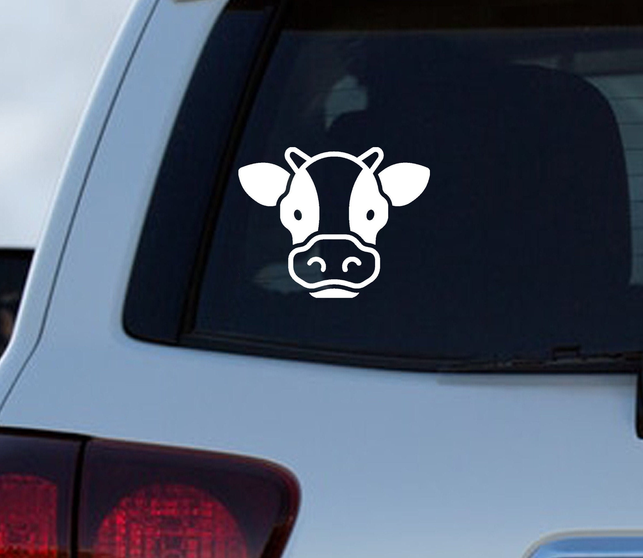 Cow Car Decal Laptop Decal Window or Bumper Sticker Water Etsy UK