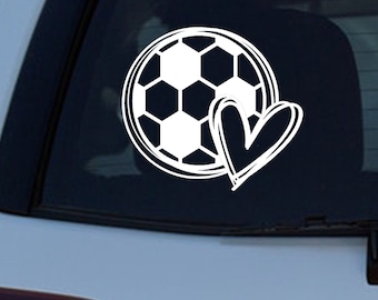 Soccer - Vinyl Decal, Vinyl Sticker - Car Decal, Laptop Decal, Window or Bumper Sticker, Water Bottle