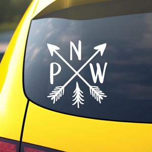 PNW Tree Decal - Pacific Northwest Decal, Vinyl Decal, Vinyl Sticker - Car Decal, Laptop Decal, Window or Bumper Sticker, Water Bottle