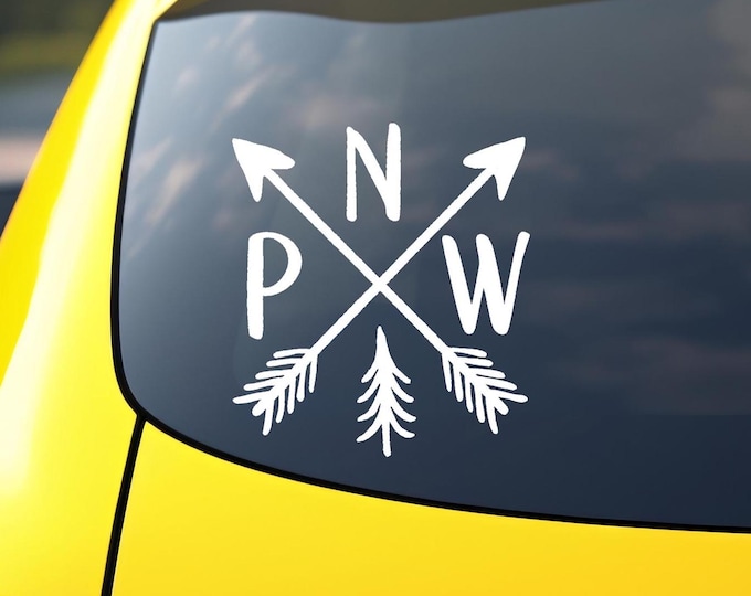 PNW Tree Decal - Pacific Northwest Decal, Vinyl Decal, Vinyl Sticker ...
