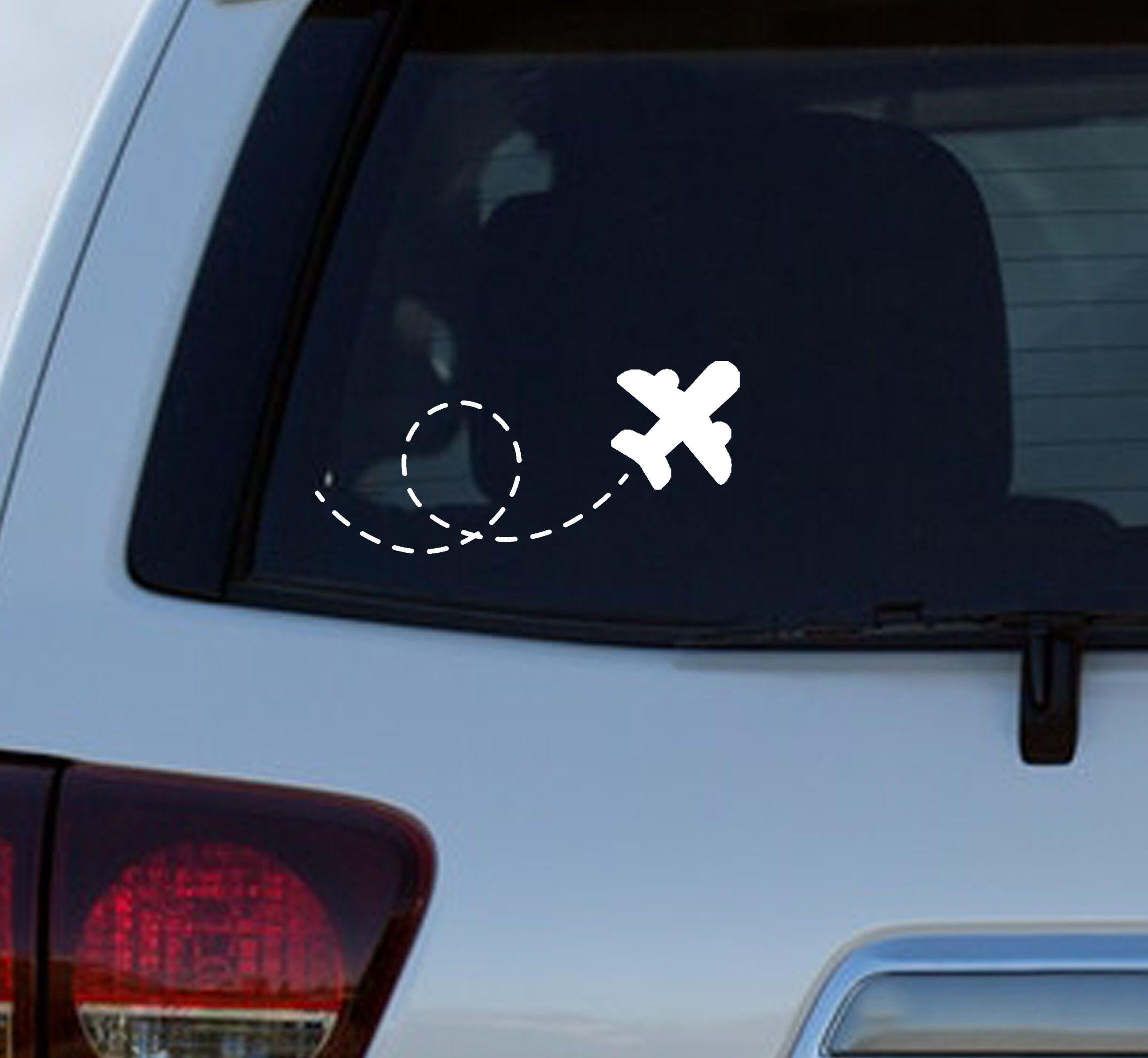 Airplane Car Decal Laptop Decal Window or Bumper Sticker Etsy