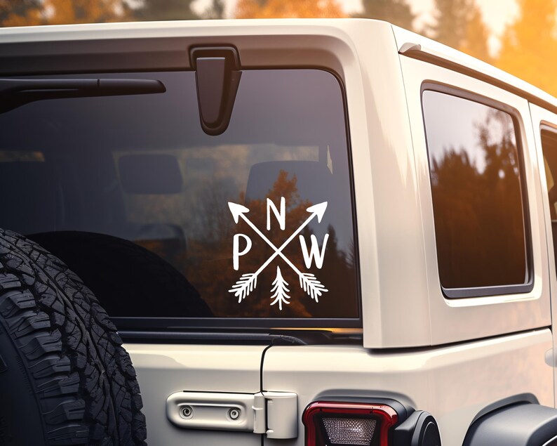 PNW Tree Decal - Pacific Northwest Decal, Vinyl Decal, Vinyl Sticker ...